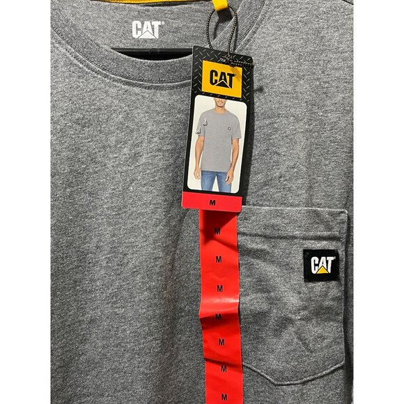 Caterpillar NWT Mens Gray Short Sleeve Crew Neck Pocket T-Shirt, Medium, New - Picture 8 of 13